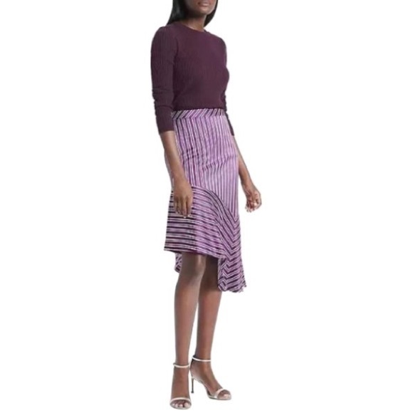 Banana Republic Asymmetrical Hem Striped Skirt - Picture 2 of 6